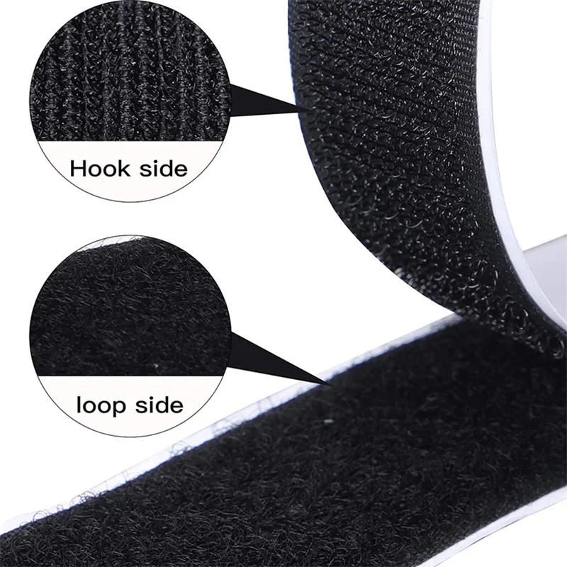 Description Picture 2 of item1Meter Strong Self Adhesive Hook and Loop Fastener Tape Nylon Sticker Adhesive Strips Glue Tape DIY Craft Accessories 16-100mm