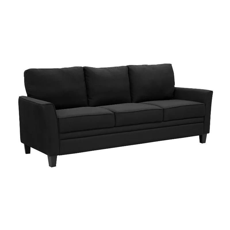 Description Picture 4 of itemMainstays Auden 3 Seat Classic Modern Sofa Black furniture sofa furniture living room sets sofa
