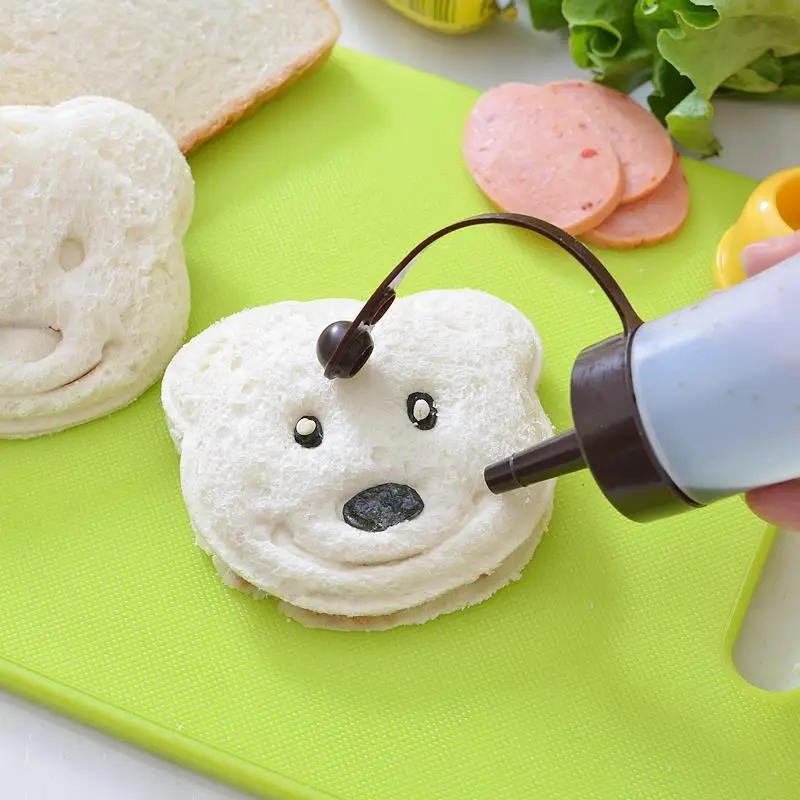 Description Picture 5 of item2pcs Sandwich Mould Bear Cat Rabbit Car Shaped Bread Mold Cake Biscuit Embossing Device Crust Cookie Cutter Baking Pastry Tools