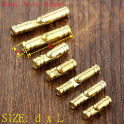 10Pcs Copper Barrel Hinges Cylindrical Hidden Cabinet Concealed Invisible Brass Hinges For Furniture Hardware Jewelry Box Case