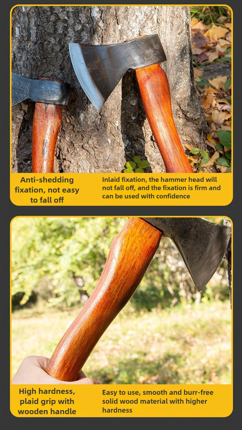 Description Picture 5 of itemFire Axe Sharp Split Wood Logging Professional Field Camping Equipment Multi-functional Self-defense Axes Portable Hand Tools