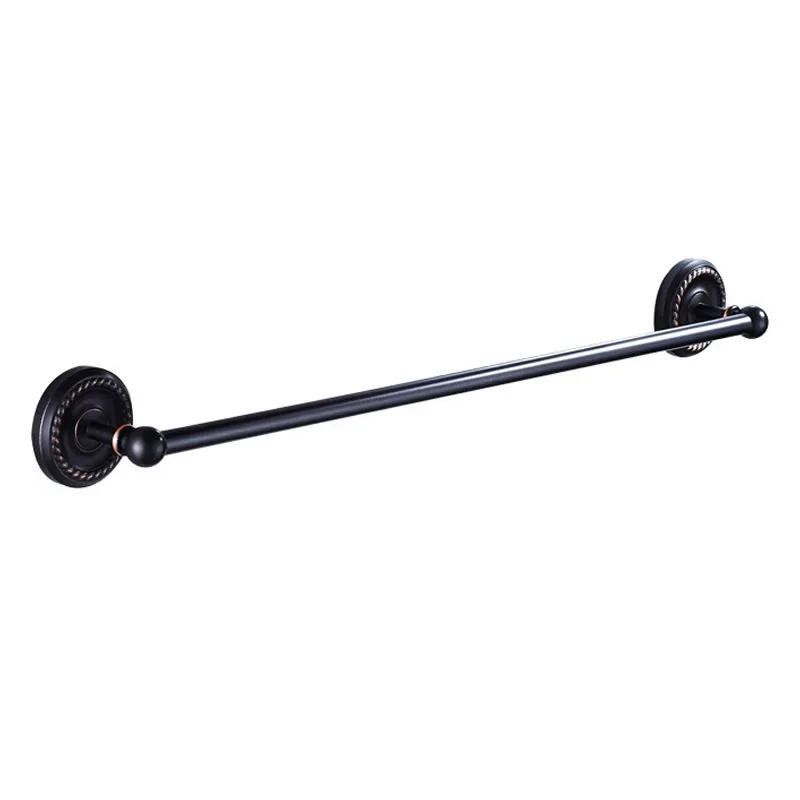 Description Picture 3 of itemBlack Brass Wall Mounted Bathroom Single Towel Shelf Rack Holder Bath Towel Hanger Bar Towel Rail Bathroom Accessories