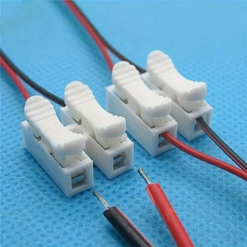 Description Picture 2 of item20/50Pcs No Solding Quick 1P 2P Cable Wire Connector No Screw Terminal Block Spring Clamp