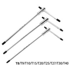 T8 T9 T10 T15 T20 T25 T27 T30 T40 Sliding T-Shaped Torx Star Wrench Adjustable Wrenches for Fast Spinning Car Repair Hand Tools
