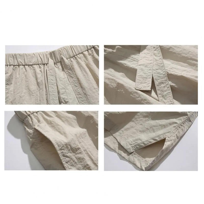 Description Picture 6 of itemMen Run Sports Shorts Thin Quick Dry Breathable Casual Classic Resistant Shorts Pants Drawstring Beach Cargo Shorts Men Clothing