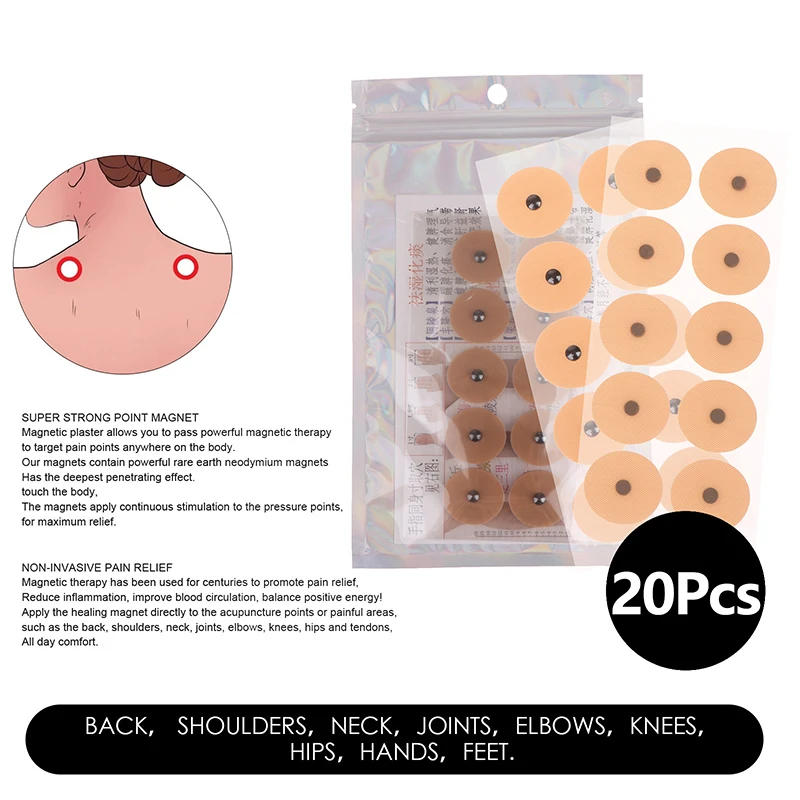 Description Picture 5 of item20 Sheet Acupuncture Magnetic Beads Sticky Ear Massage Patch Auricular Plaster Therapy Acupoint Sticking Plaster