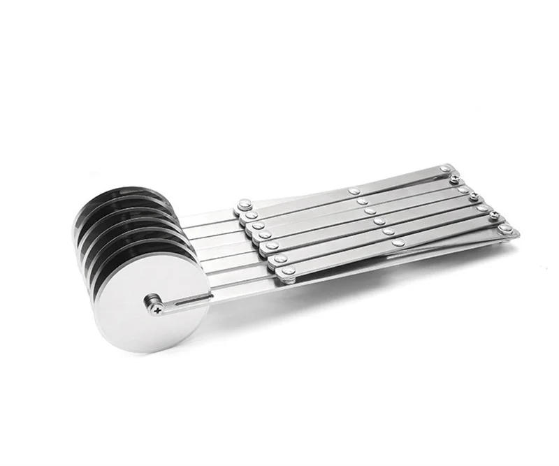 Description Picture 4 of itemStainless Steel Dough Divider 3/5/7 Wheel Cutter Flexible Roller Blade Dough Knife Noodle Pizza Pastry Peeler Baking Pan Tool