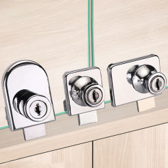 Practical Cabinet Door Lock Zinc Alloy Mobile Phone Counter Lock Glass Cabinet Lock Display Showcase Glass Locks