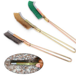 Mini Wire Brush Brass Nylon & Steel Polishin Brushes For Rust Metal Remover Cleaning Polish Grinder Household Cleaning Hand Tool