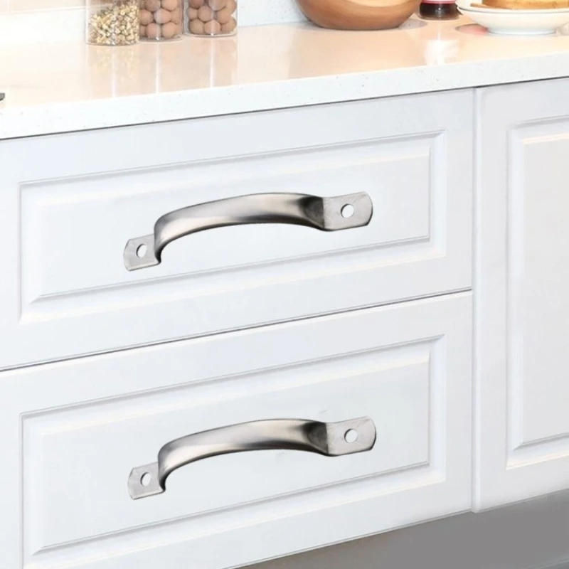 Description Picture 5 of item1/5pcs silver door handle cabinet, suitable for drawer cabinets without door handles, easy to install hardware accessories