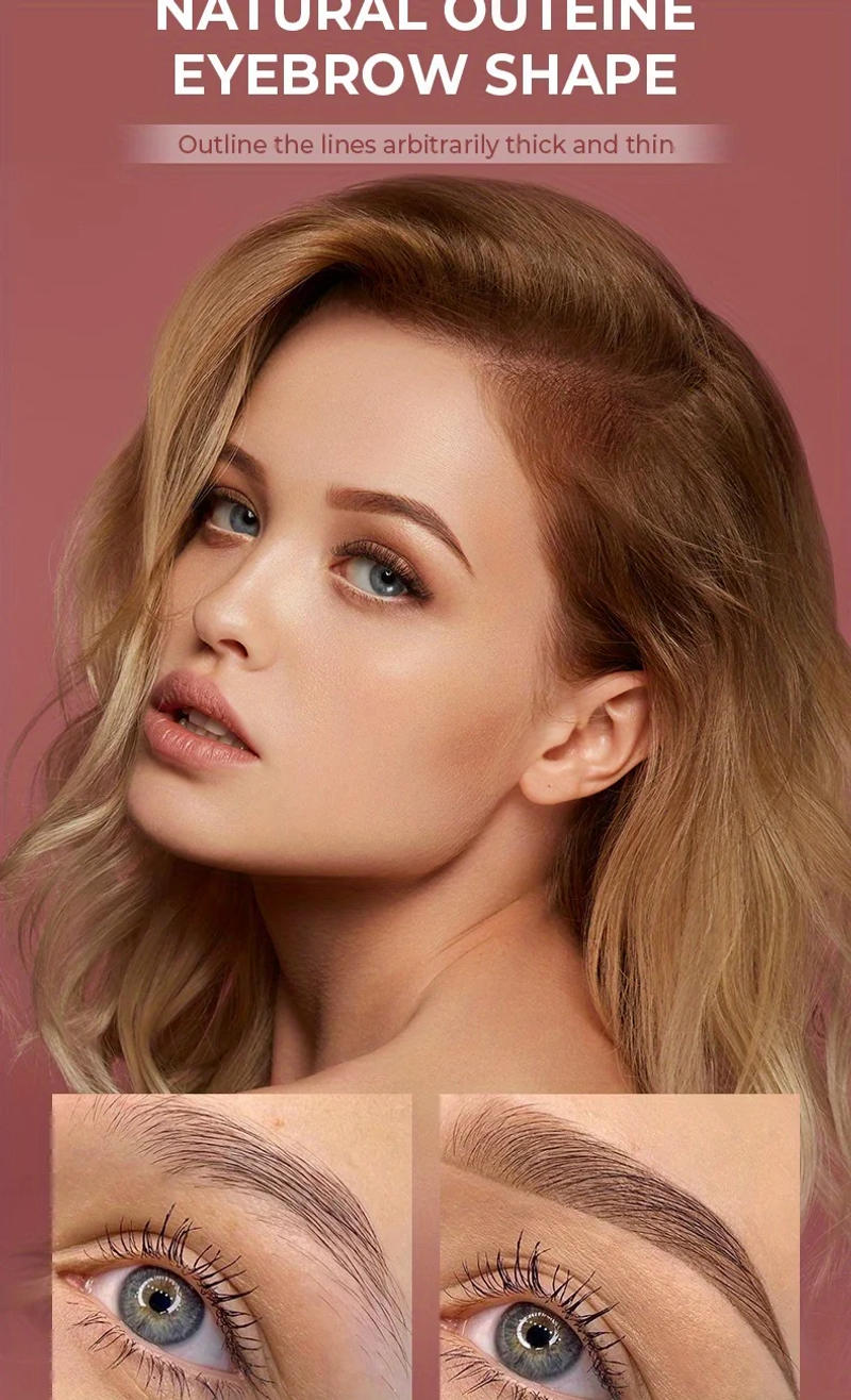 Description Picture 3 of item2024 BEAUTY GLAZED Eyebrow Pencil With Brushes Waterproof Brow Pencil 4 Colors Long-lasting Formula Double head Eyebrow Pencil