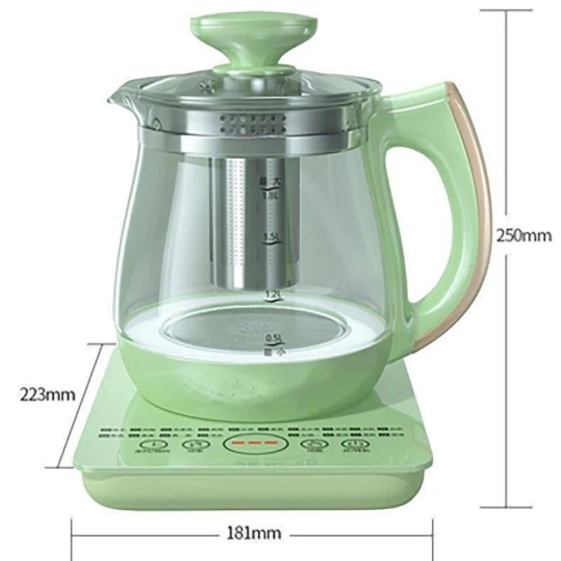 Description Picture 5 of item1.8L Green Multifunctional Touch Screen Electric Glass Kettle Water Boiling Tea Porridge Soup Stewing Healthy Pot Cooker