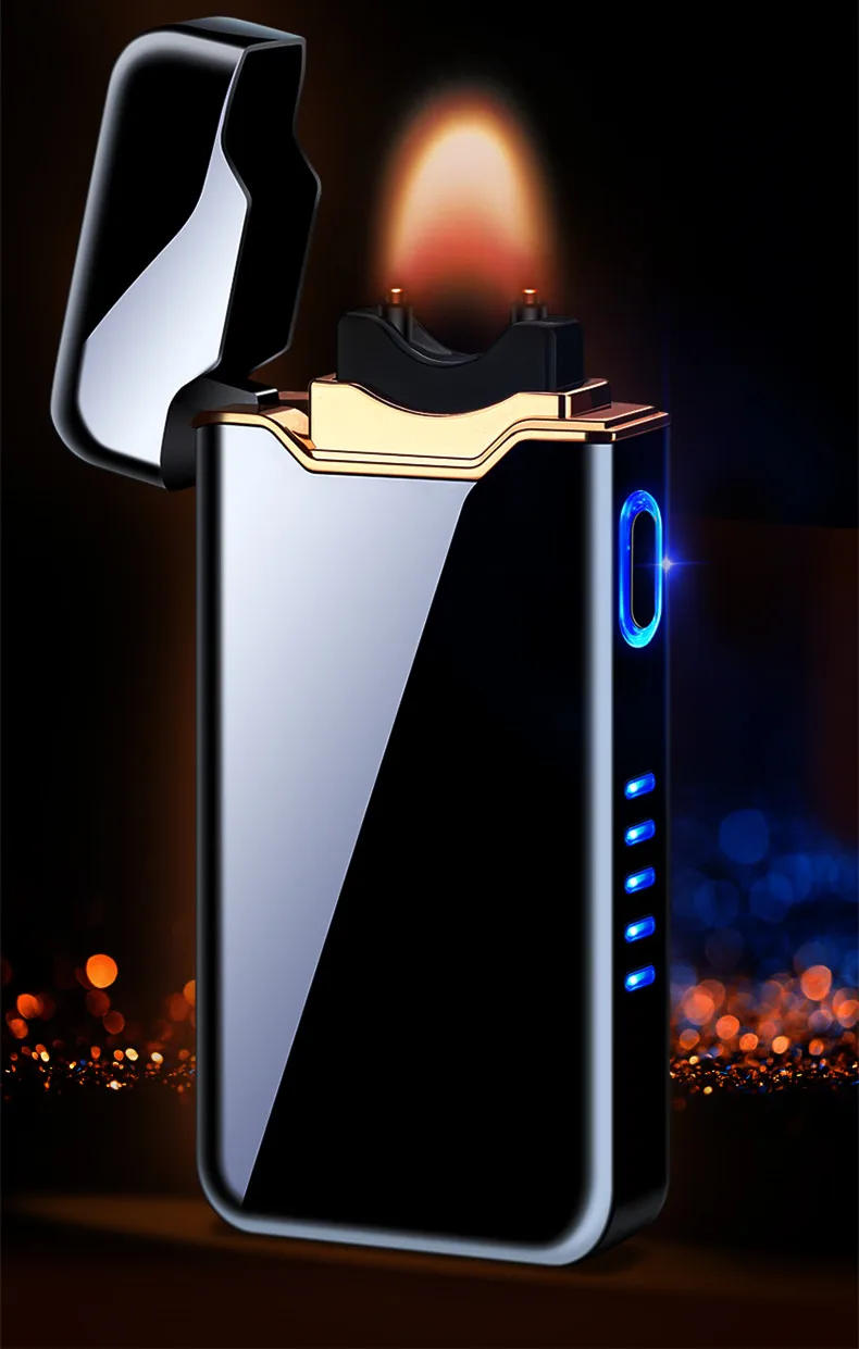 Description Picture 2 of item2022 New Ignition Arc Electronic USB Electric Flame  Lighter Metal Gift AI Charge Protection  Cigar Lighters