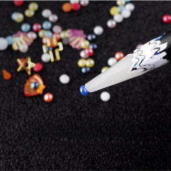 Nail Rhinestones Pick Up Pencil Manicure DIY Tools Wax Dotting Drill Crayon Pen Professional Nail Art Gem Crystal Pick Up Tools