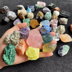 Mixed Raw Stone Natural Crystal Rough Raw healing Gemstone Semi-Precious Stone Crafts Reiki Chakra gifts For fengshui decoration