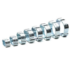 10Pcs 5-34mm Double Ears Clamp Worm Drive Fuel Pipe Clip Water Hose Clamps Clips Hose Fuel Clamps