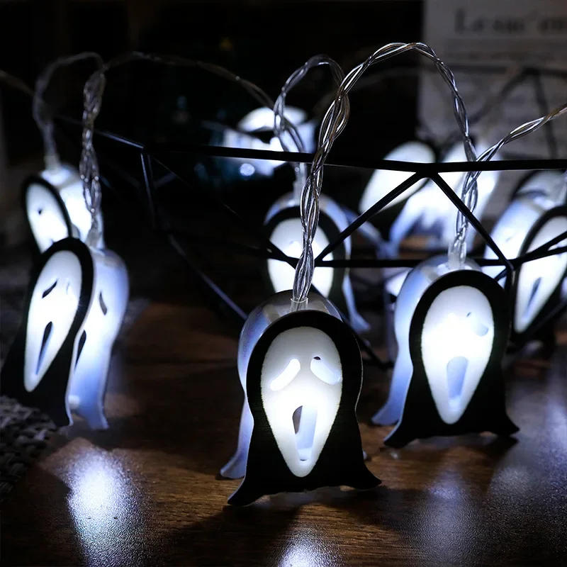 Description Picture 4 of item1.5m 10Led Halloween Light String Pumpkin Skull Eye Balls Ghost Festival Party Lantern Trick Or Treat Happy Halloween Day Decor