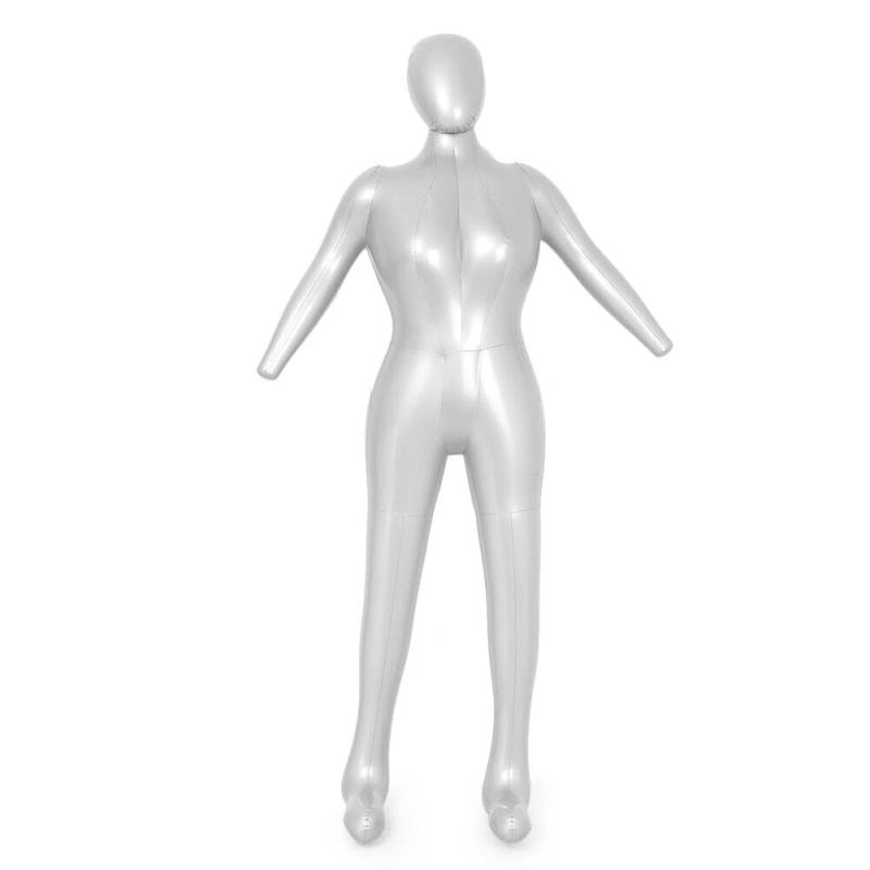 Description Picture 4 of itemFull Body Woman Female Inflatable Mannequin Dummy Torso Display Model PVC Silver Mannequins DIY Apparel Sewing Supplies Crafts