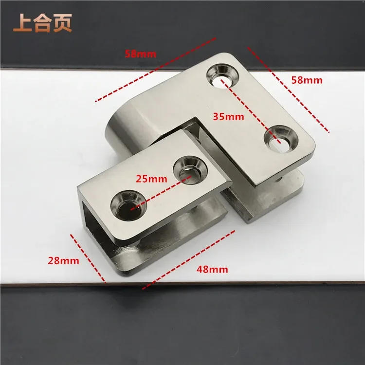 Description Picture 6 of itemThickened 304 Stainless Steel Automatic Closing Door Elevating Hinge for Public Restroom Partition 1Set Upper and lower hinges