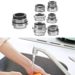 Adapter Bathroom Sink Portable Water Silver Assorted Thread Bathroom Sink Copper Aerator Adapters Faucet Attachment