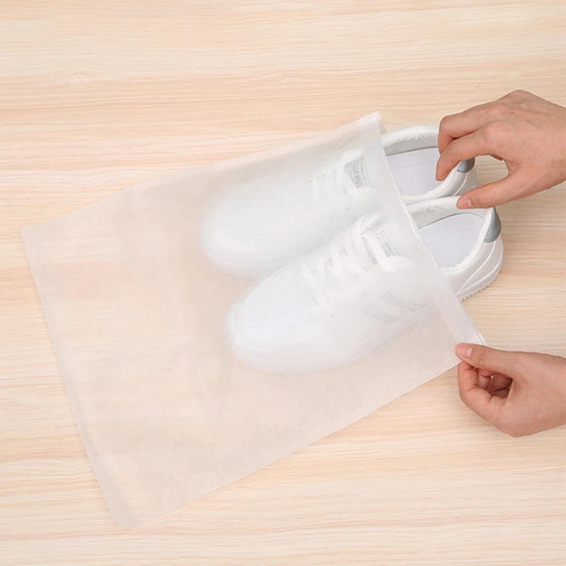 Description Picture 5 of item10Pcs/Set Shoe Dust Covers Travel Pouch Shoe Bags Non-Woven Dustproof Drawstring Clear Storage Bag Drying Shoes Protect Shoes
