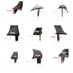 Rubber T Strip Gap Cover Edge Encloser Shield Wall Panel Cable Solar Photovoltaic Panels Machine Sealing Strip Black