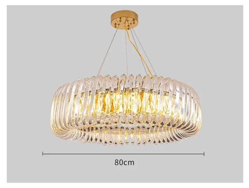 Description Picture 5 of itemModern Living Room LED Chandelier Dining Room Bedroom Luxury Crystal Lamp Villa Interior Lighting Home Decoration Ring Lamps
