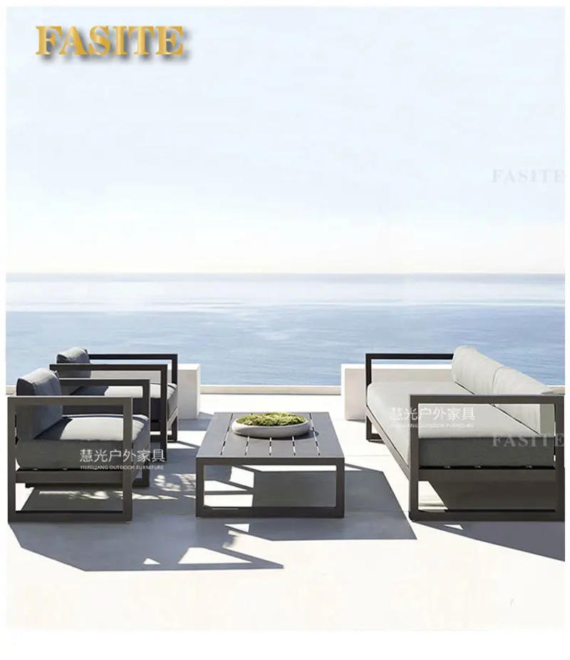 Description Picture 2 of itemOutdoor leisure sofa combination, sun protection, waterproof, courtyard, outdoor balcony, aluminum alloy furniture