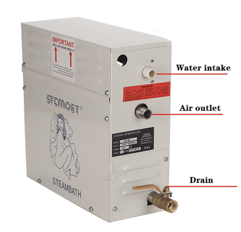 Description Picture 6 of item7/8/9KW Sauna Steam Generator Sauna Steam Bath Machine For Shower Home Sauna Room SPA Steam Machine Digital Controller