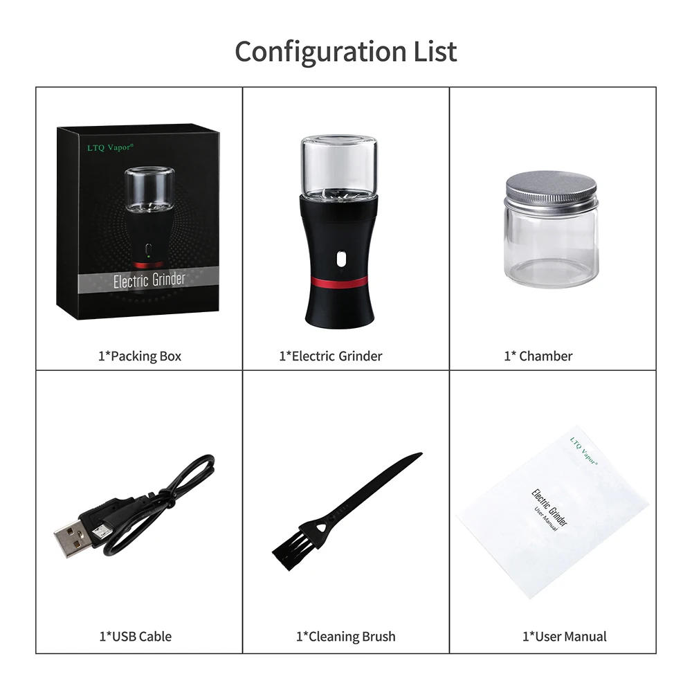 Description Picture 4 of itemWE PUFF LTQ Electric Tobacco Grinder Dry Herb Crusher Portable USB Charging High Speed Rotating Blade Smoking Accessories