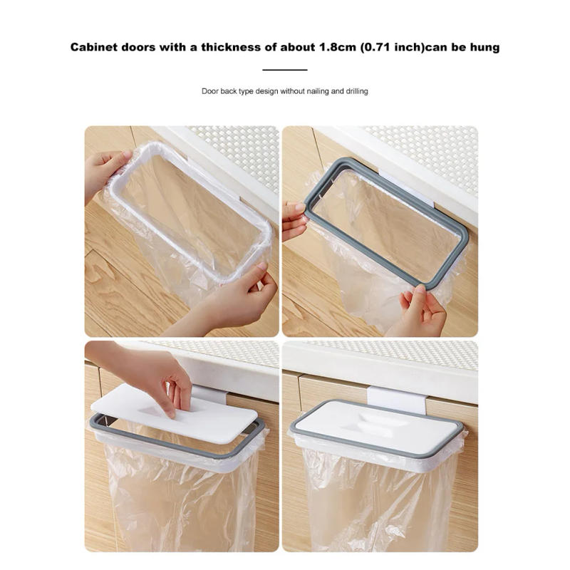 Description Picture 6 of itemPortable Kitchen Garbage Hanging Bag Kitchen Plastic Trash Storage Rack Hanger Drying Shelf Holder Home Kitchen Organization