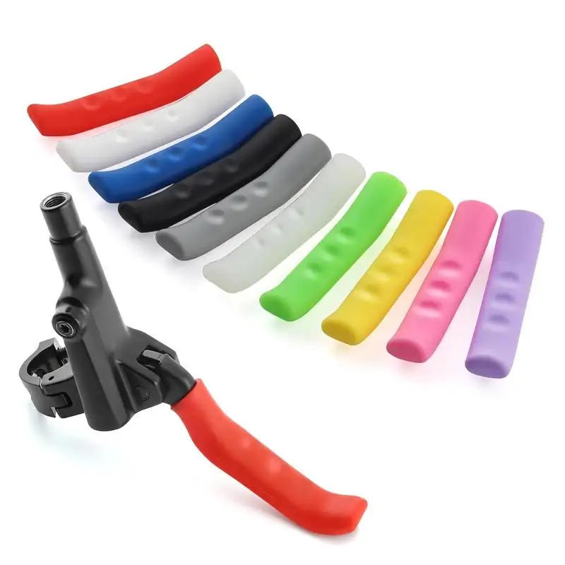 Description Picture 6 of item1/2pairs Bicycle Brake Handle Sleeve Grips Brake Lever Protector Silicone MTB Grips Handlebar Anti-slip Cover Bike Accessories