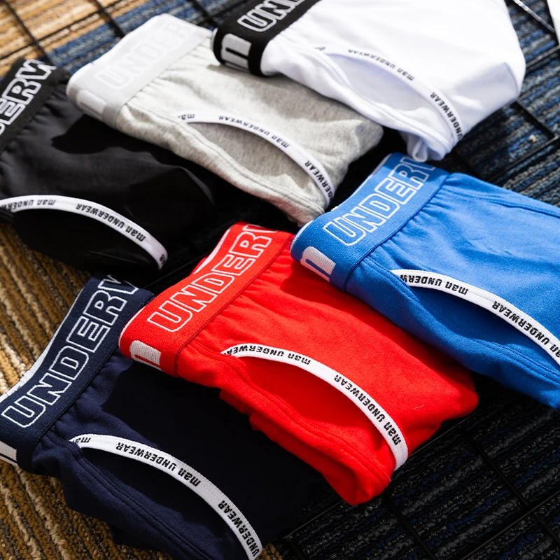 Description Picture 6 of item4Pcs/Lot Men Underwear Boxer Shorts Cotton Underpants Comfortable Breathable Lingerie Male Trunk U Convex Panties