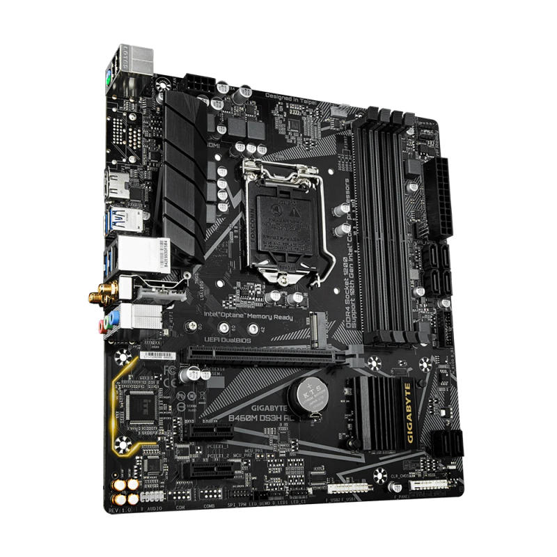 Description Picture 3 of itemGigabyte B460M DS3H AC Motherboard LGA1200 Supports i9-10900K i7-10700K i5-10400 CPU Intel B460 DDR4 2666 MHz PCIe 3.0 Micro ATX