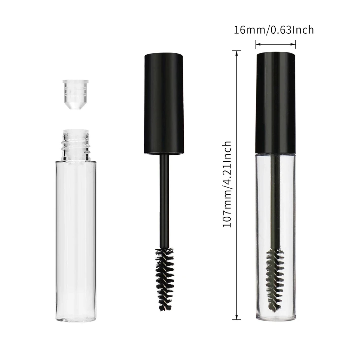 Description Picture 4 of item10ml Black Empty Mascara Tube With Eyelash Bottles Cosmetic Container Bottle Eyelash Refillable Mascara Makeup Container