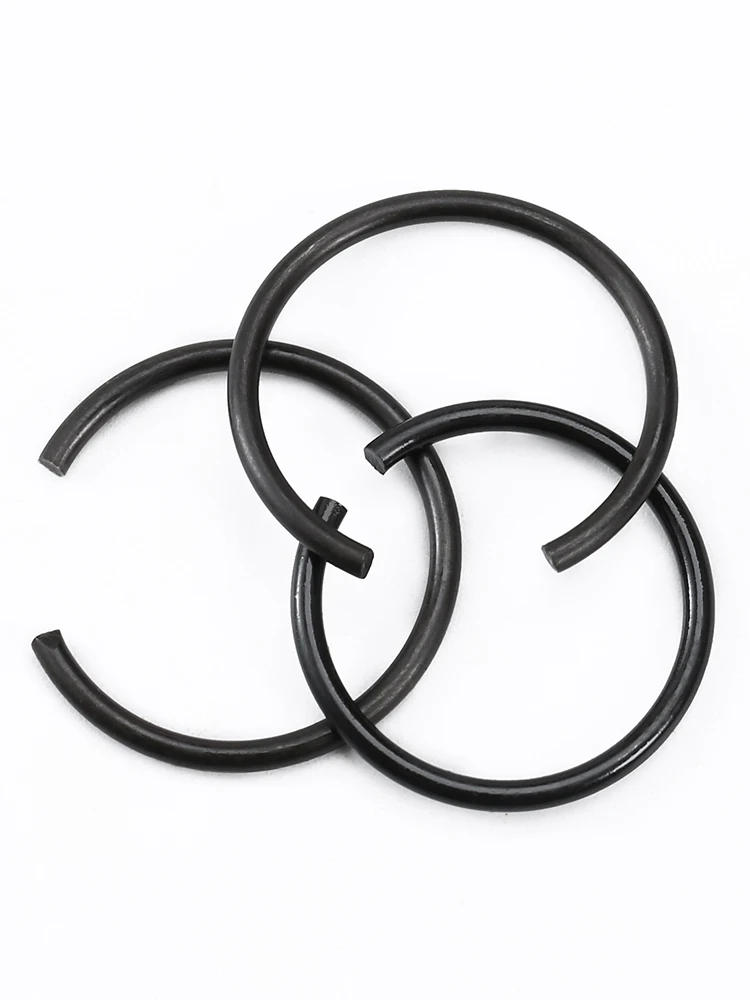 Description Picture 3 of itemBlack Steel Wire Retaining Ring For Hole Snap Ring Circlip Round Wire Snap Rings Roundwire Snap Ring for Shaft M4 M5 M6 M8 M150