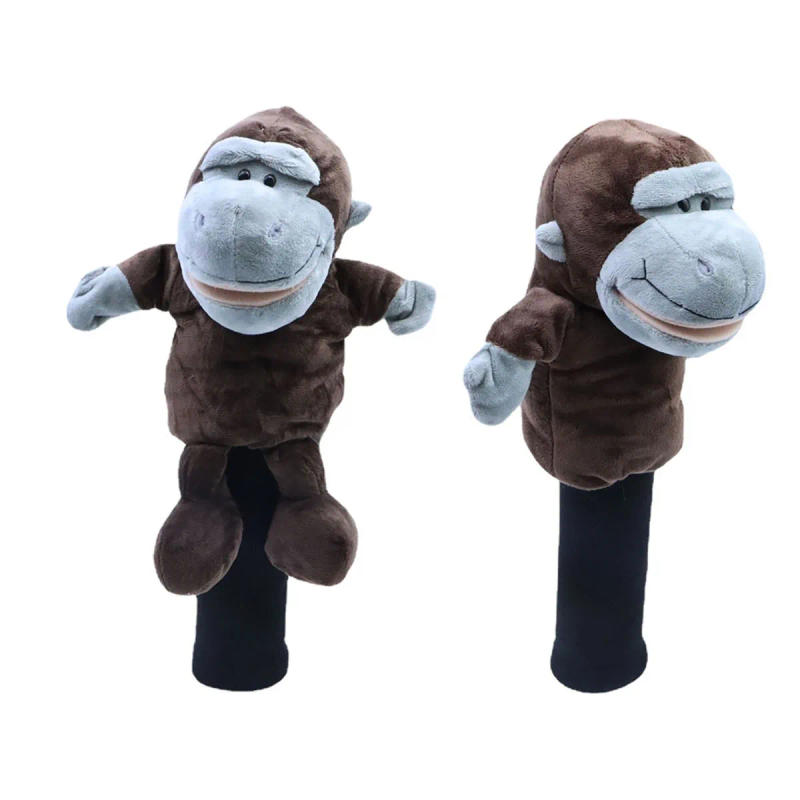 Description Picture 2 of itemCute Chimpanzee Golf Head Covers for Driver Fairway Club Headcover Protector Cover for Men and Women Golf Mascot Novelty Gifts