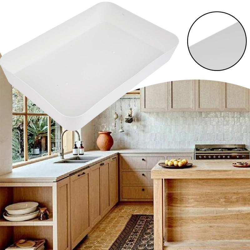 Description Picture 3 of item1pc White Storage Trays Drawer Partition Storage Box Kitchen Tableware Cosmetics Organiser Dividers Small Storage Sundries Box