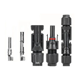 Pair of Solar Connector Solar Plug Cable Connectors (male and female) for Solar Panels and Photovoltaic Systems