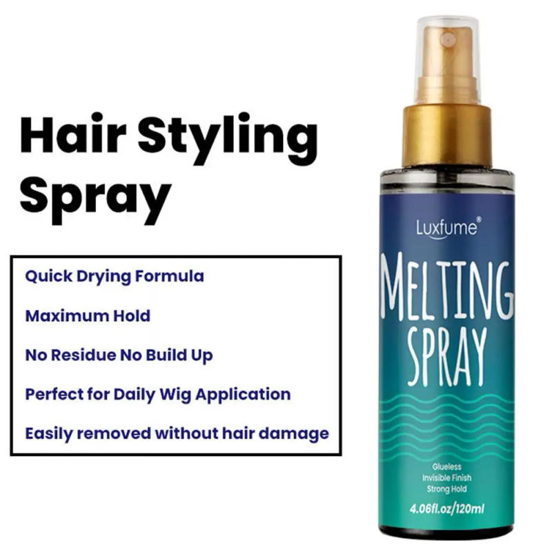 Description Picture 6 of item120ML Lace Melting Spray Mousse for Lace Wigs, Strong Hold and Finishing with Lace Tint Spray for Seamless Look