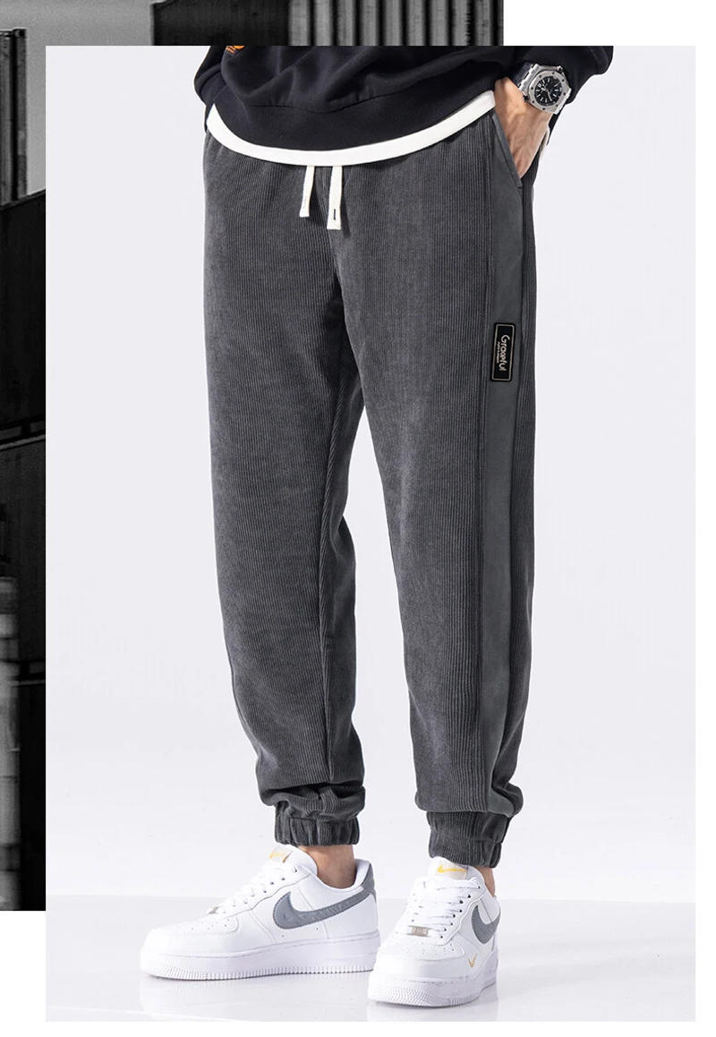 Description Picture 2 of itemAutumn New Casual Pants Men's Elastic Loose Pants Elastic Waist Tight Leggings