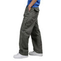 2024 Plus Size Pants Men Straight Leg Elastic Waist Cargo Pants Men Baggy Work Trousers Male Loose Black Big Size Large Pocket