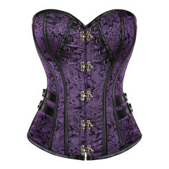 Women Steampunk Corset Retro Gothic Clubwear Bustiyer Plus Size Pirate Corselet Tops Overbust Halloween Costume