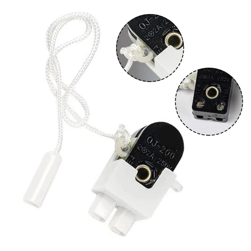 Description Picture 2 of item250V OJ-200 Pull Switch Pull Rope Wall Lamp Pendant Light Switch With Wire Rotating Cable Switch Solar Accessories