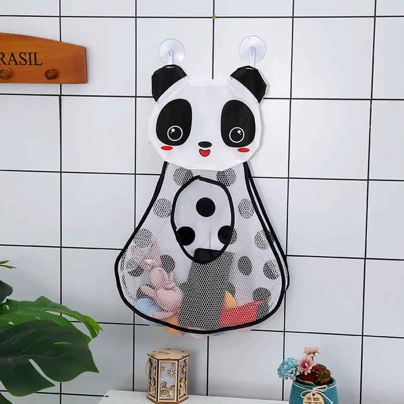 Description Picture 4 of itemBaby Bath Toys Cute Duck Frog Mesh Net Toy Storage Bag Strong Suction Cups Bath Game Bag Bathroom Organizer Water Toys for Kids