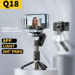 360 Rotation Following Shooting Mode Gimbal Stabilizer Selfie Stick Tripod Gimbal For iPhone Phone Smartphone Live Photography