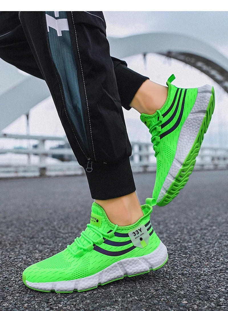 Description Picture 5 of itemFashion Sneakers Men Women Shoes High Quality Sole Fly Weave Breathable Running Jogging Tennis Shoes Comfortable Casual Walking