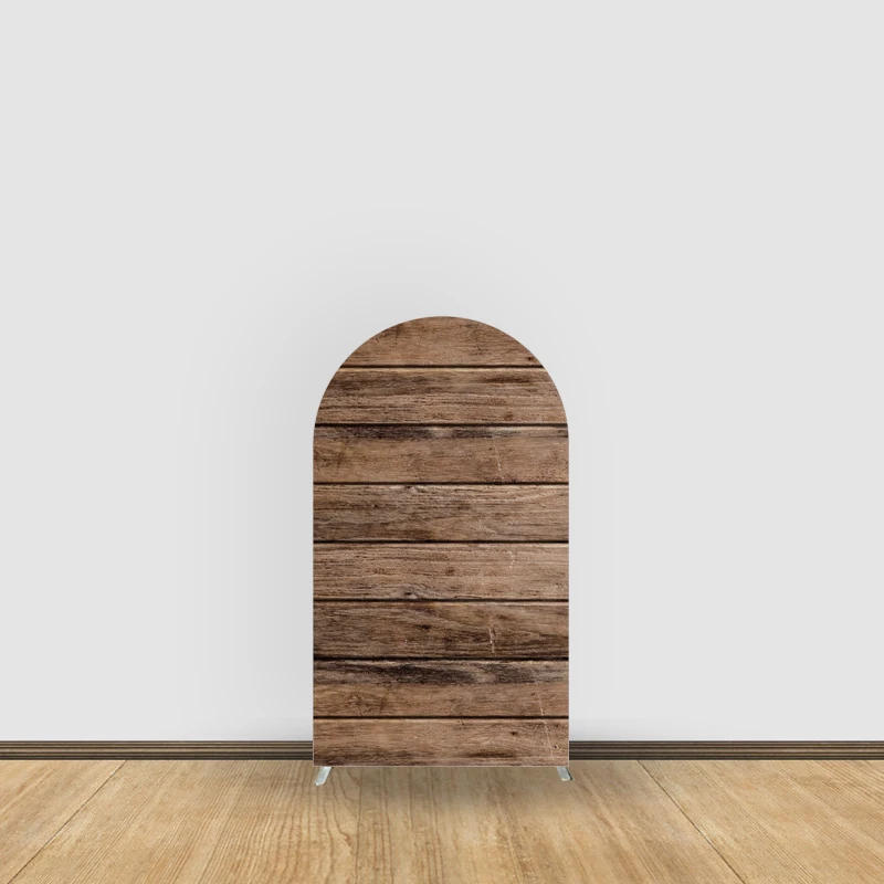 Description Picture 6 of itemGrass Leaves Wood Grain Theme Party Balloon Arch Background Covers Customized Design Decoration Elastic Fabric Arch Backdrop