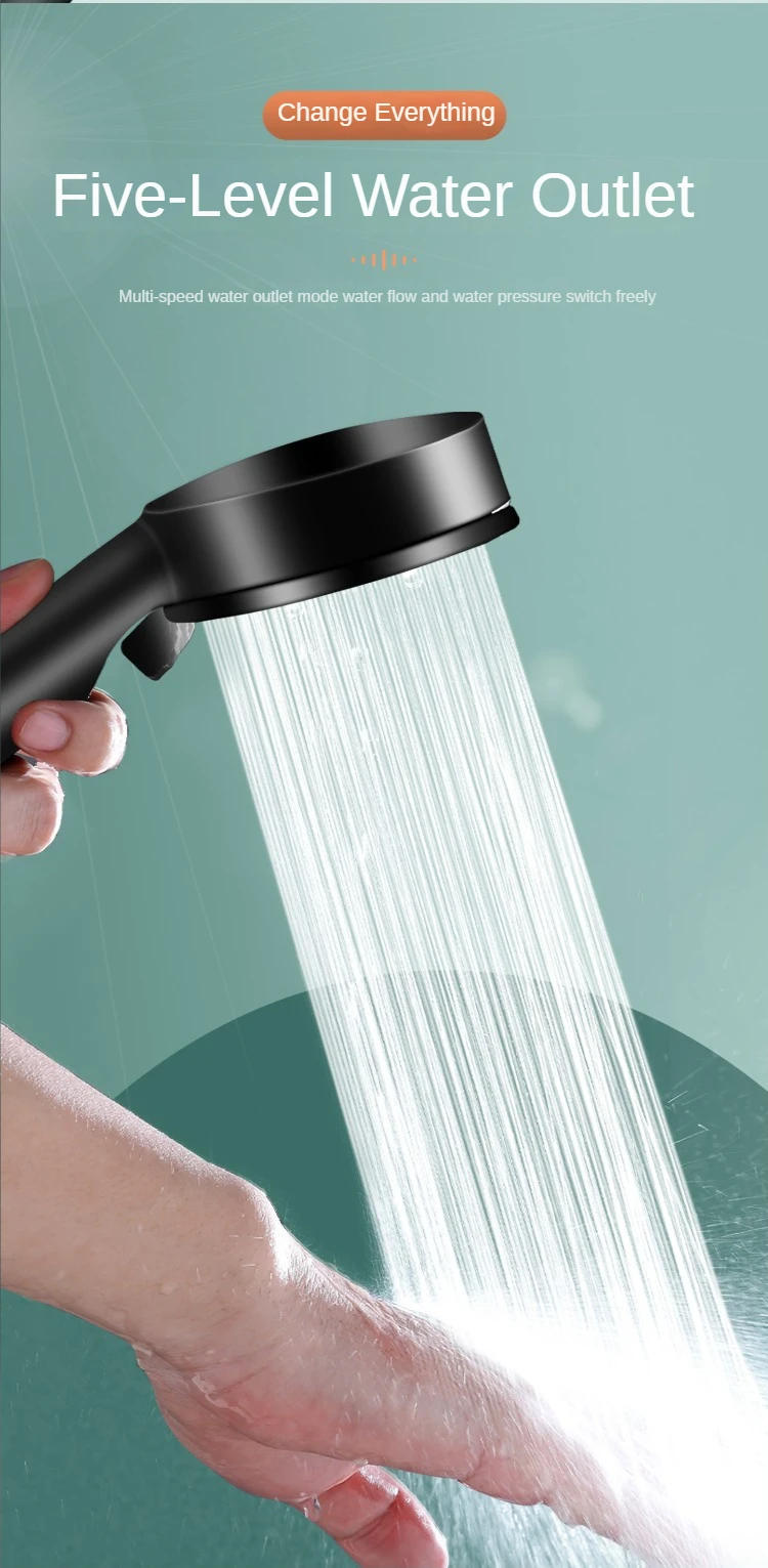Description Picture 6 of item5 Modes Shower Head Adjustable High Pressure Water Saving Shower Head Water Massage Shower Head for Bathroom Accessories