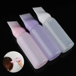 120ML Hair Dye Bottle With Applicator Brush Salon Hair Coloring Dyeing Bottles